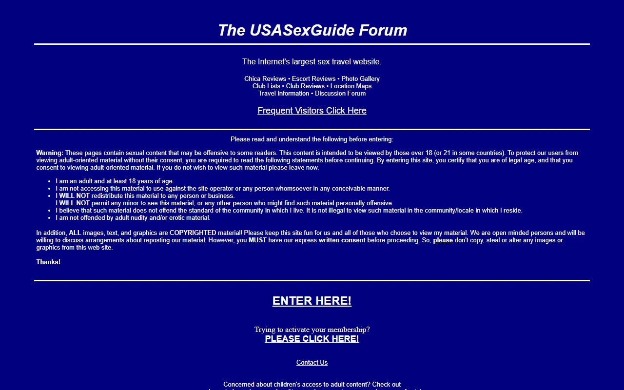 Screenshot of Usasexguide